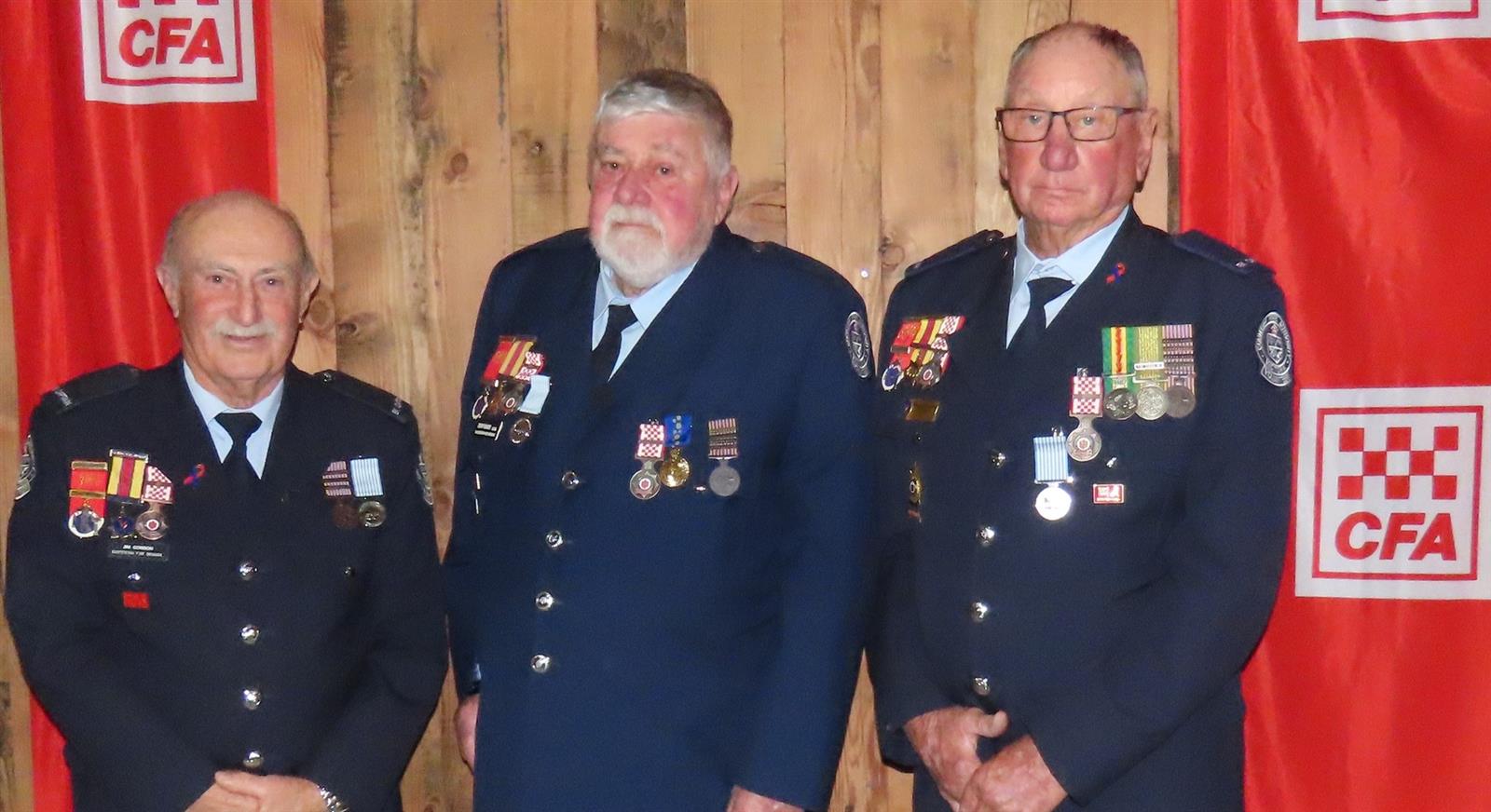 Road Rescue Association Life Membership Awards - ex-captain James Condon, ex-Captain Peter White AFSM, Terry Baker